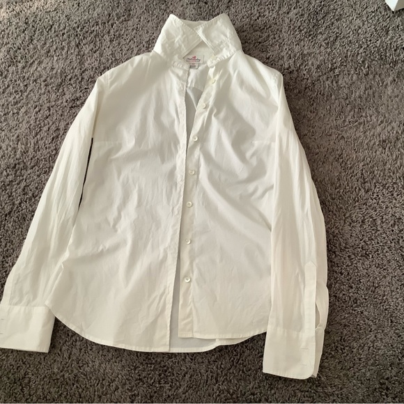 J. Crew XS Cotton/Spandex White Shirt - Picture 6 of 6